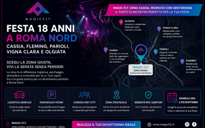 Festa 18 anni Cassia Roma Nord: Fleming, Parioli, Vigna Clara e Olgiata