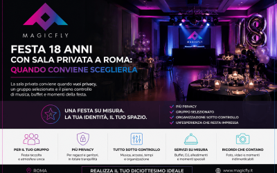 Festa 18 anni con sala privata a Roma: quando conviene sceglierla